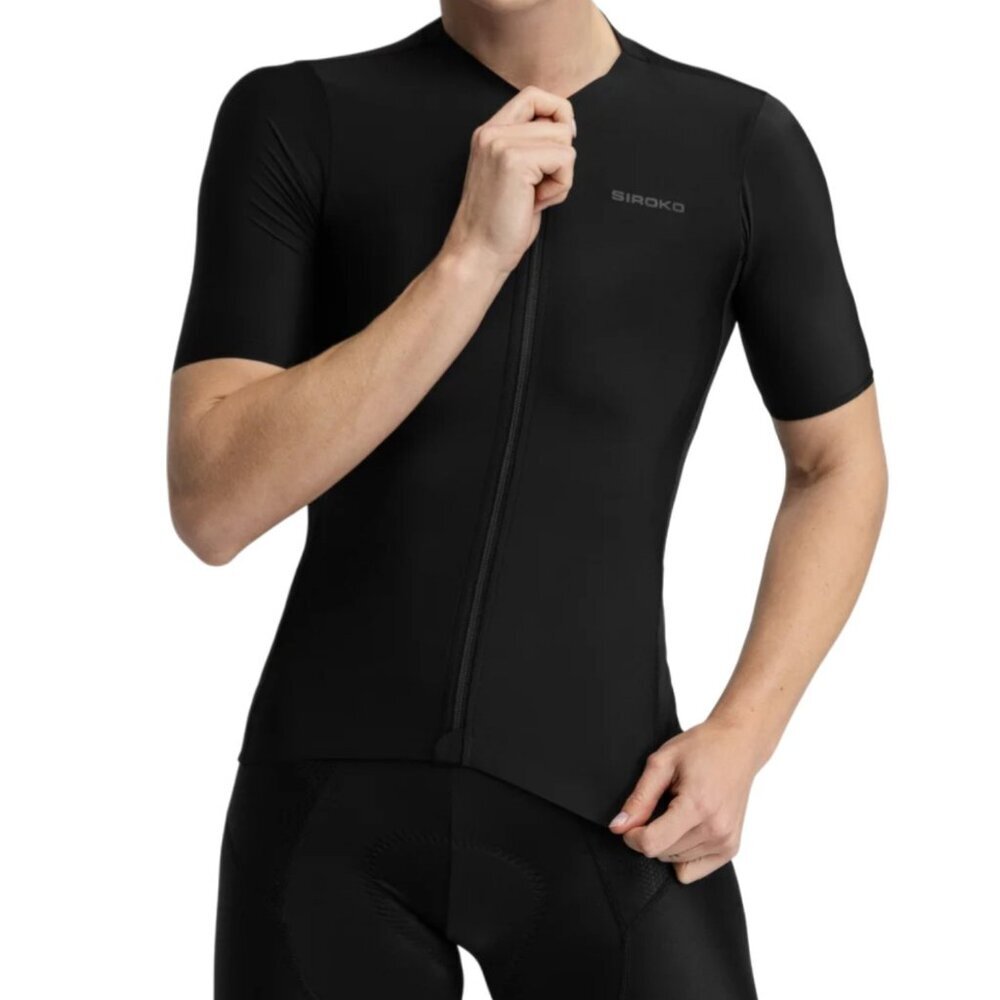SIROKO Black SRX Lysá Ultralight Cycling Jersey Racefit Breathable XS